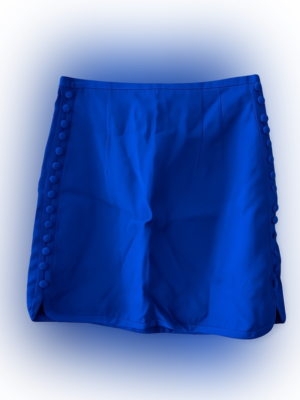 Zara Royal Blue Button-Trim High-Waisted Mini Skirt - Size S